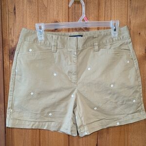 Lands' End Tan‎ Floral Women Shorts